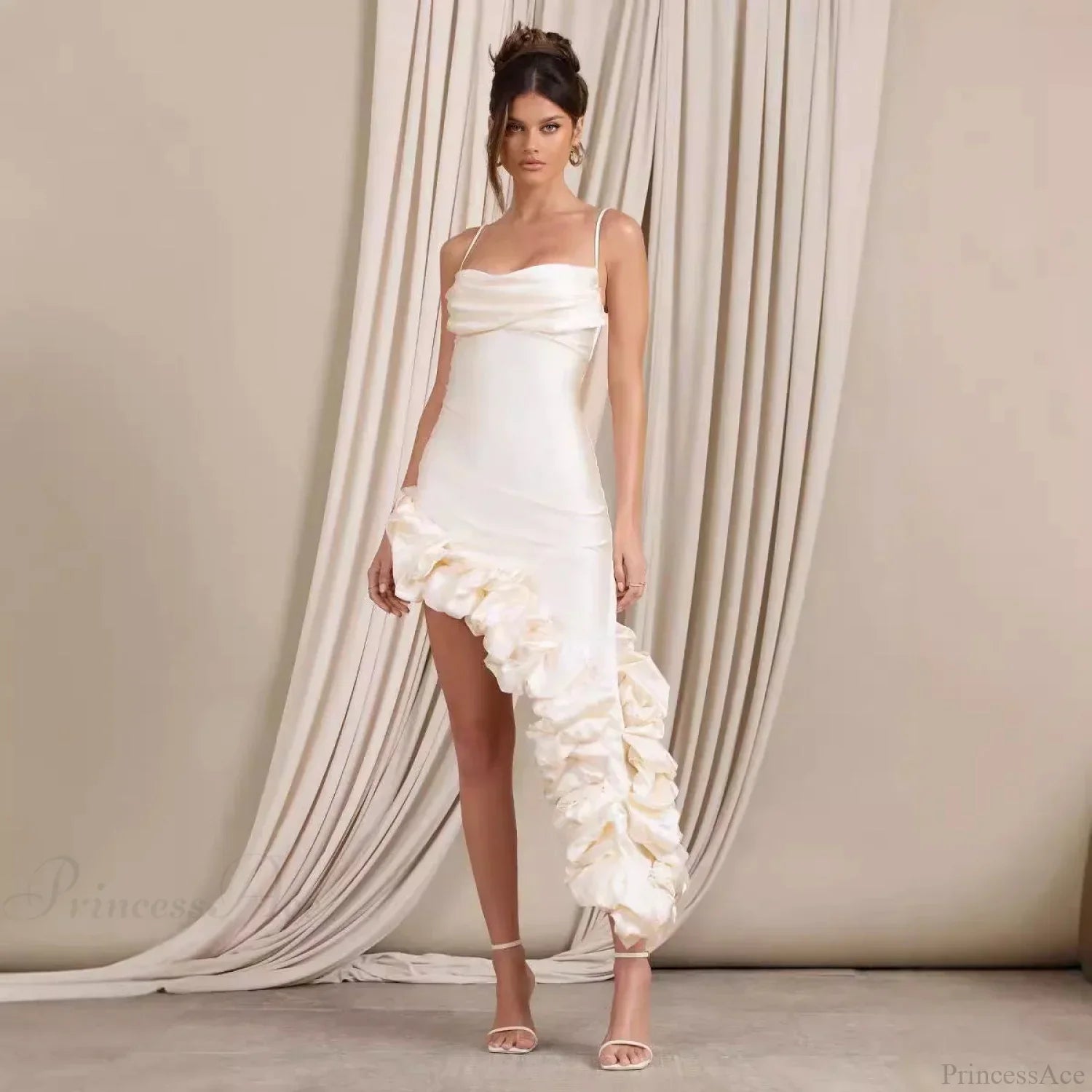 Premium Pearl Strapless Bandage Prom Dress