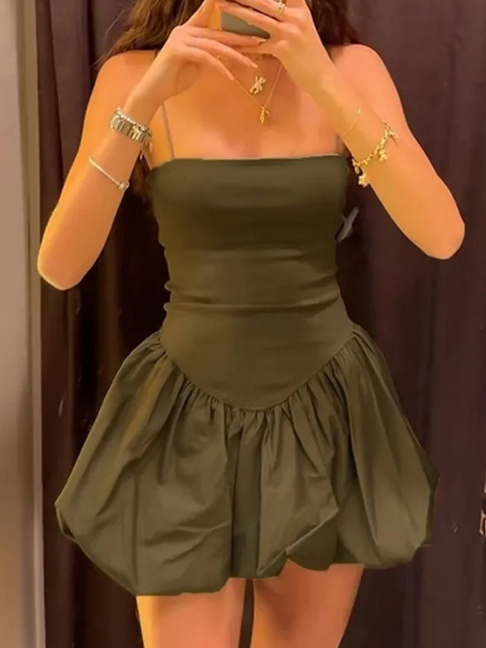 Off Madeline Shoulder Backless Mini Dress