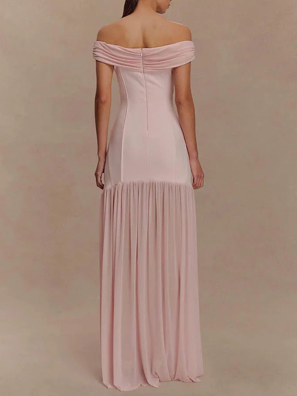 Marielle Off-Shoulder Pleated Maxi Dress