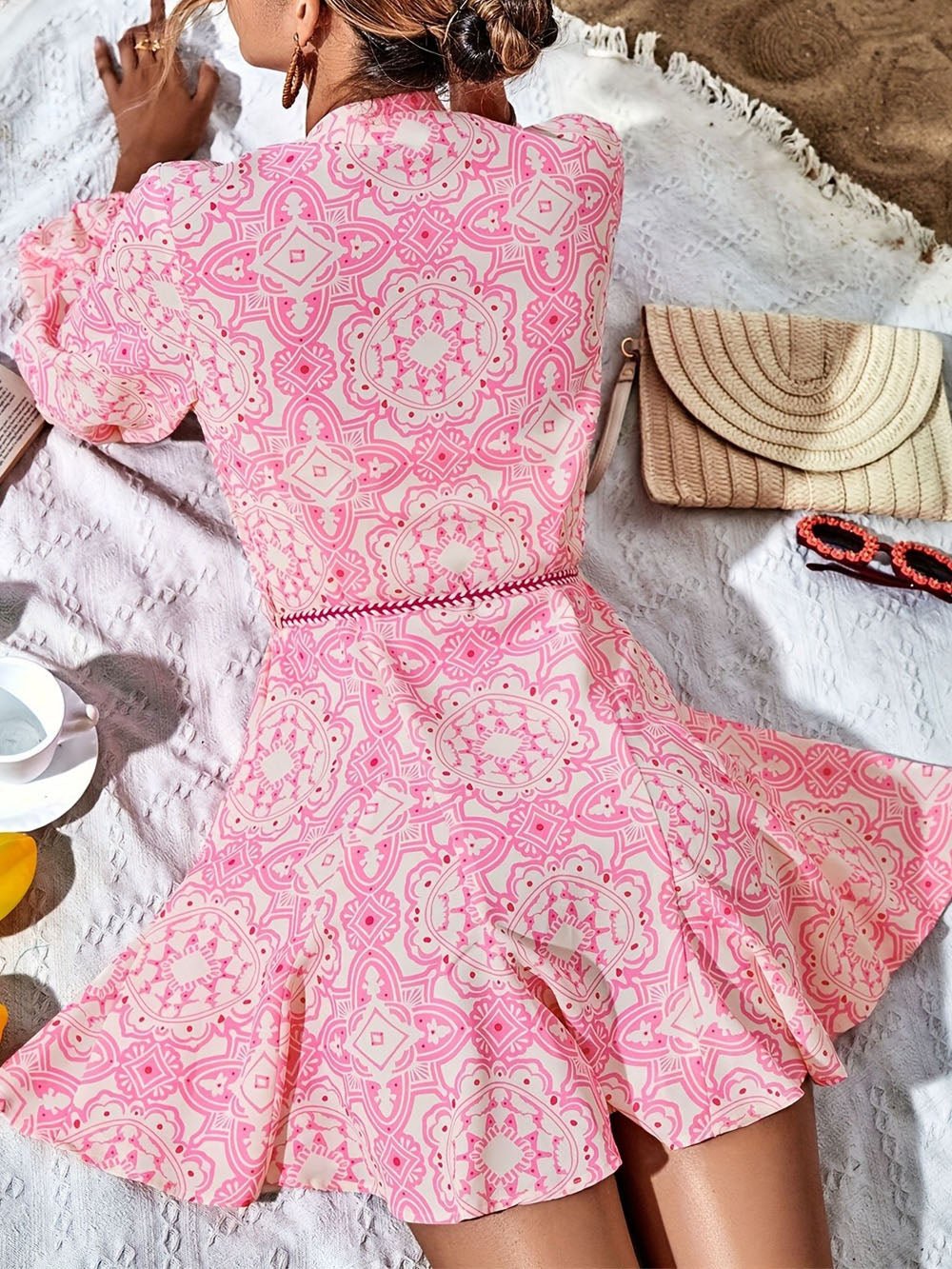 Long Melanie Sleeve Mini Dress