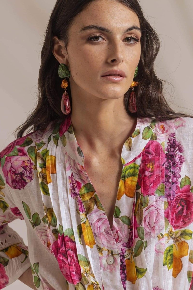 Boutique María José Printed Mini Dress with Ruffles and Lace Trim Statement Occasion Edit