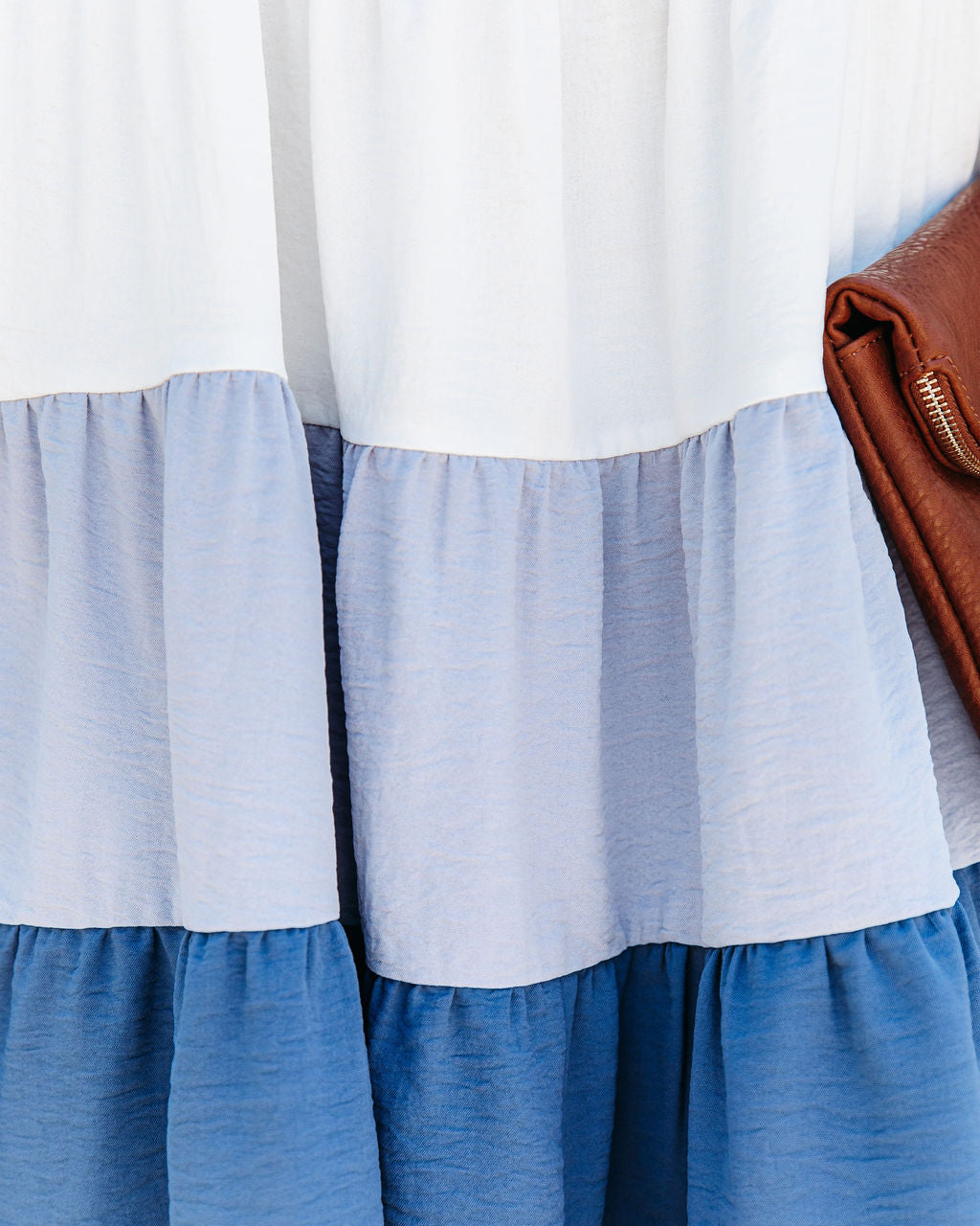 Of Melody Summer Pocketed High Low Tiered Midi Dress