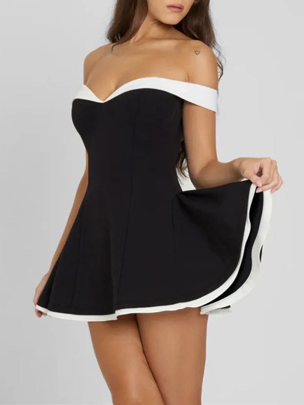 Off Mia Shoulders Mini Dress