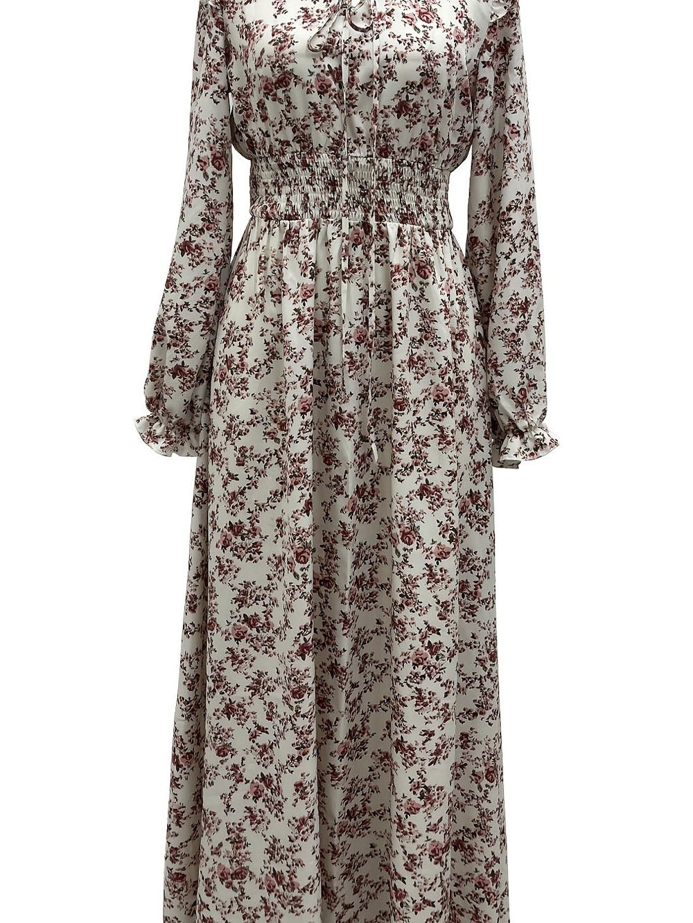 Millie Flower Long Sleeve Midi Dress