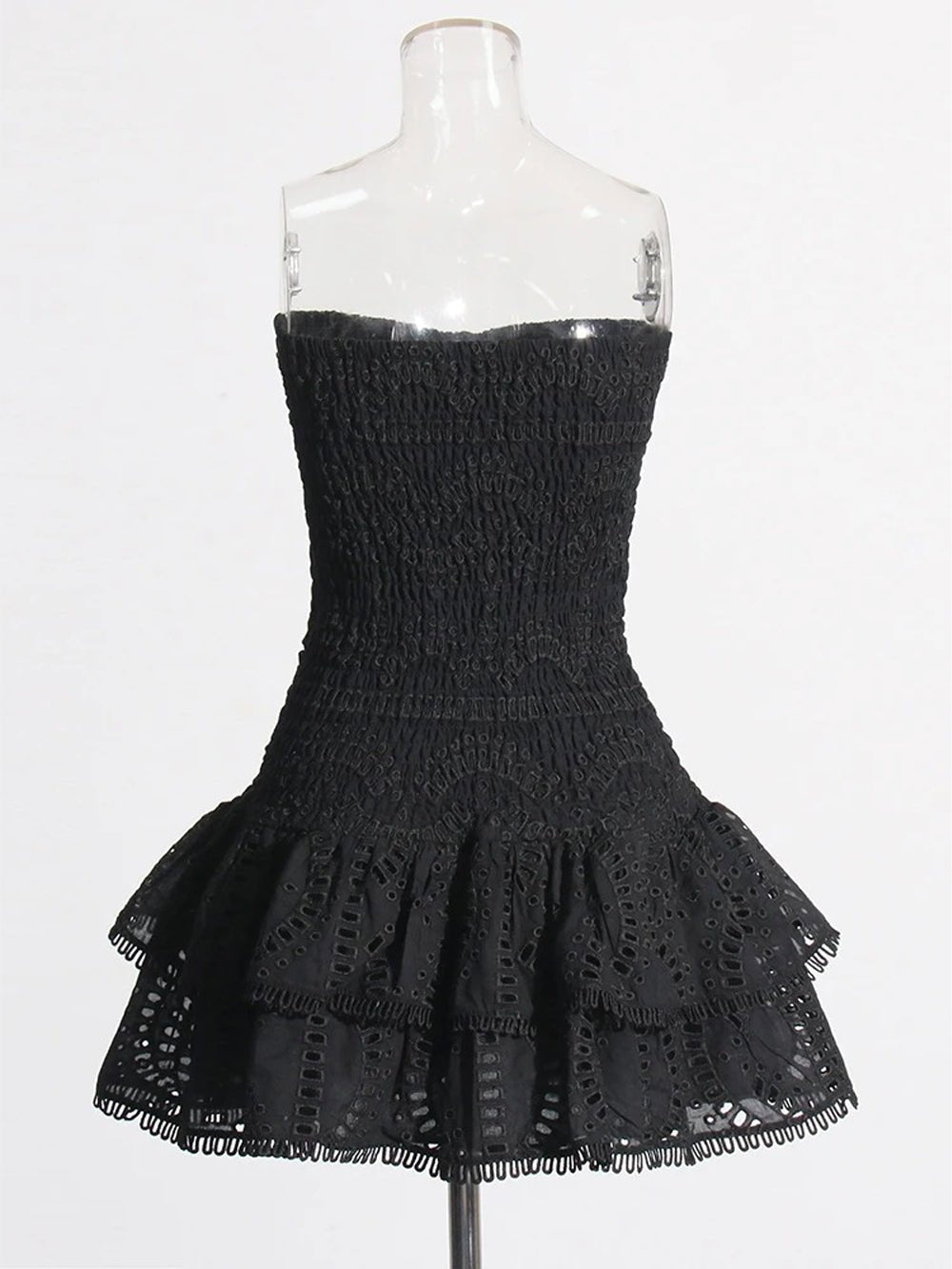 Hollow Molly Out Strapless Mini Dress