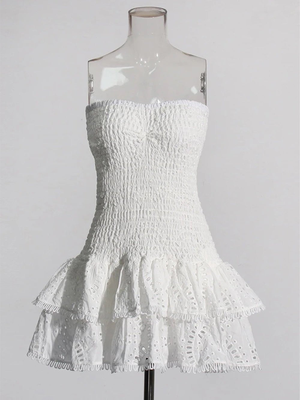 Hollow Molly Out Strapless Mini Dress
