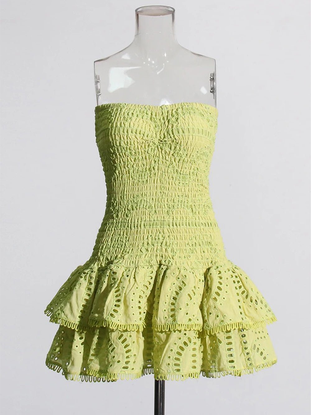 Hollow Molly Out Strapless Mini Dress