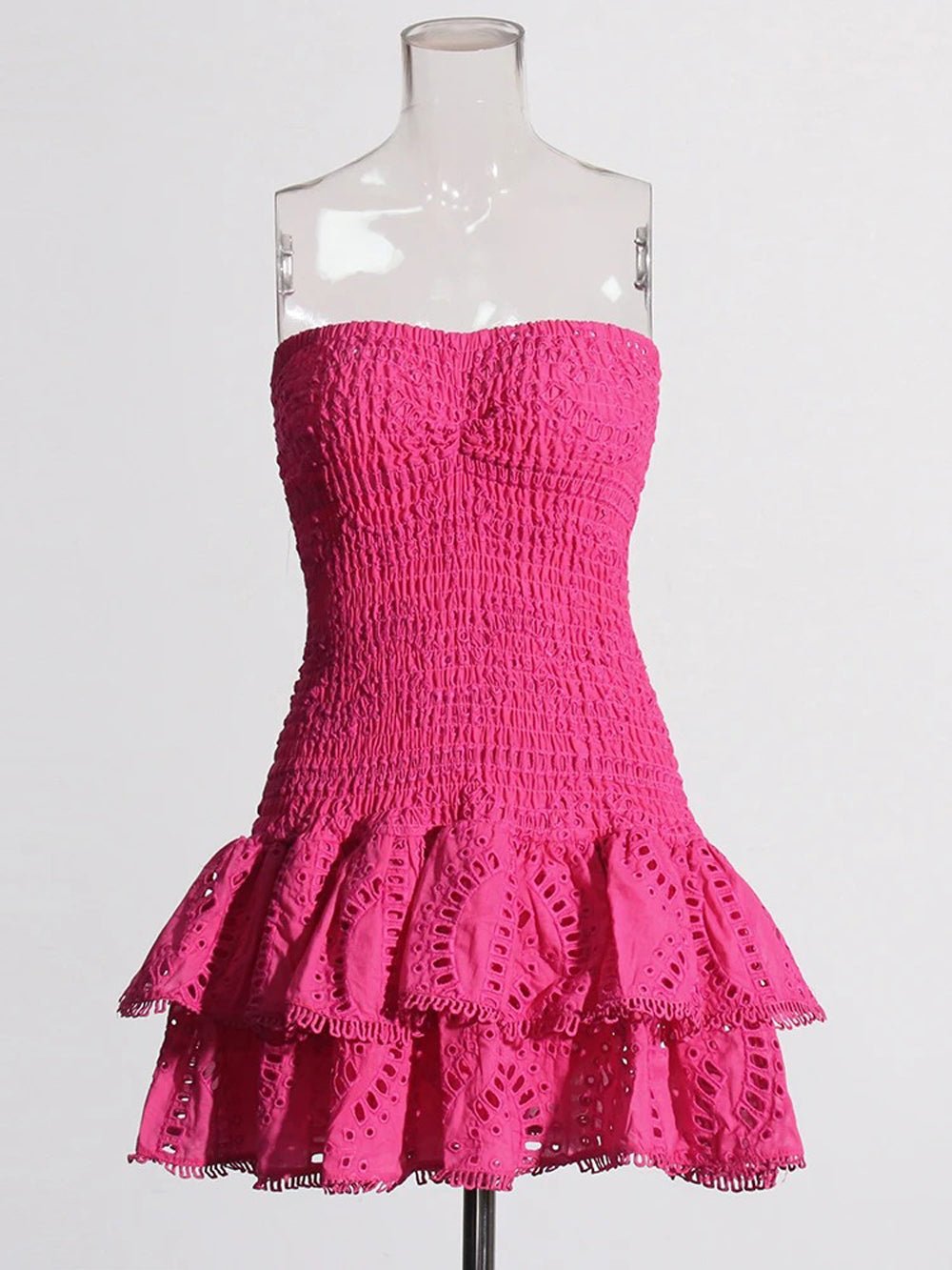 Hollow Molly Out Strapless Mini Dress