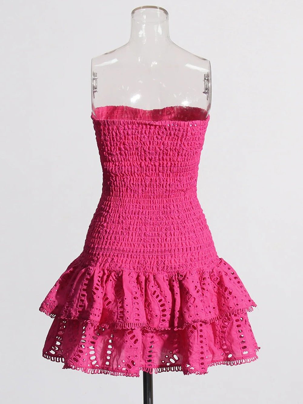 Hollow Molly Out Strapless Mini Dress