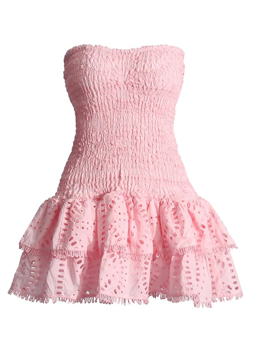 Hollow Molly Out Strapless Mini Dress