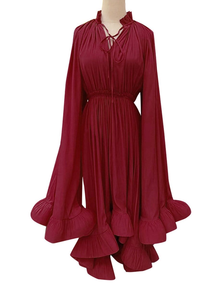 Ruffle Naomi Midi Dress