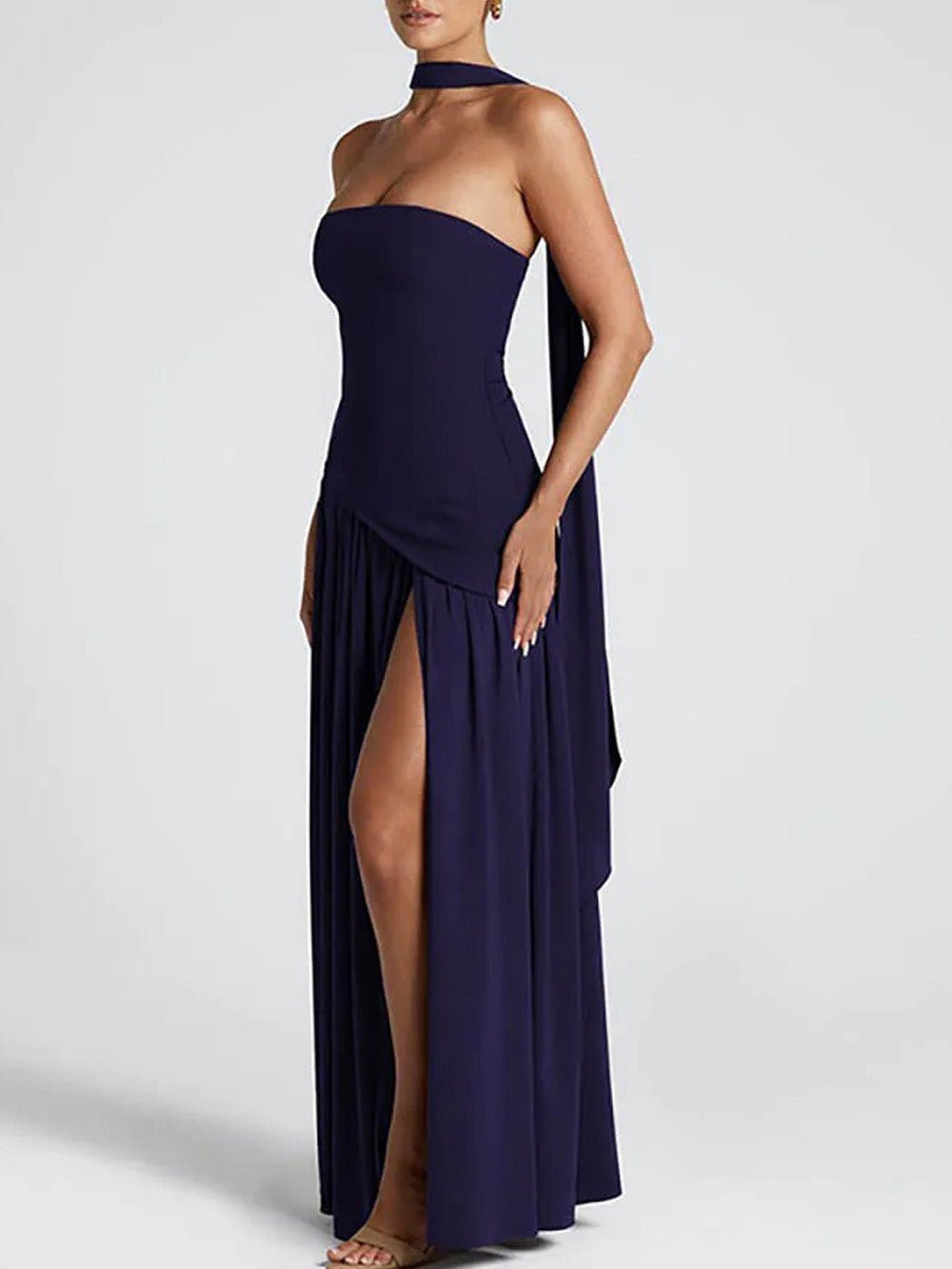 Noelle Strapless Split Maxi Dress