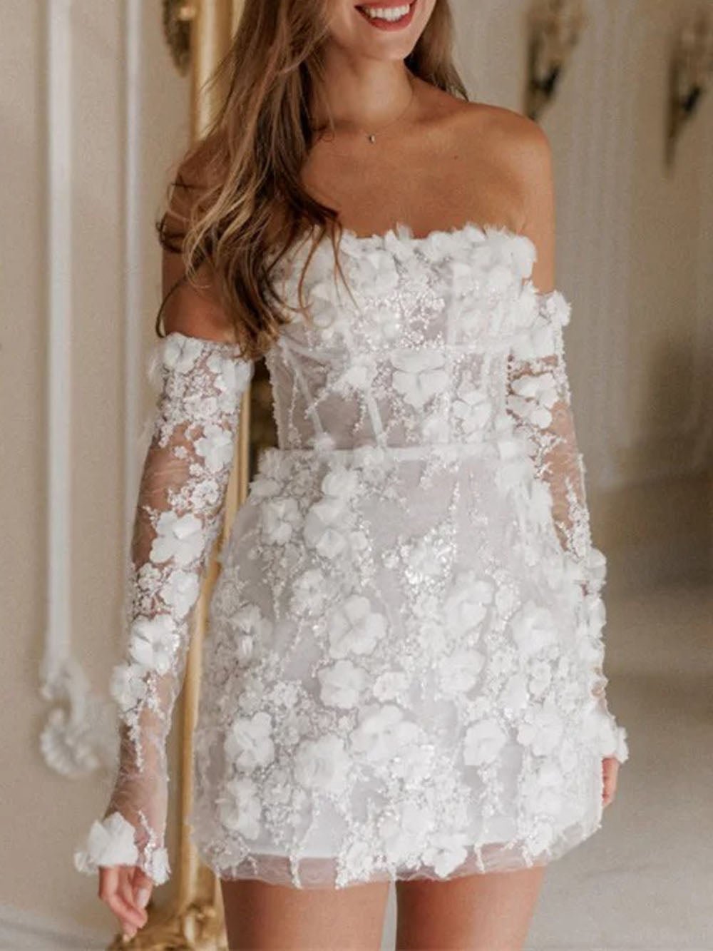 Wedding Nora Bead Mini Dress