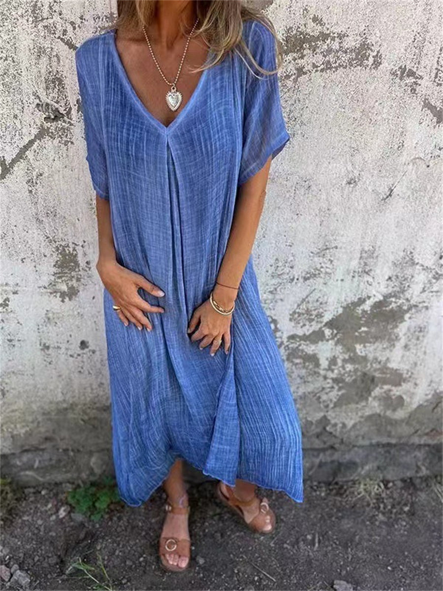 Elevated Carmen Women's V Neck Midi Dress Occasion Wear