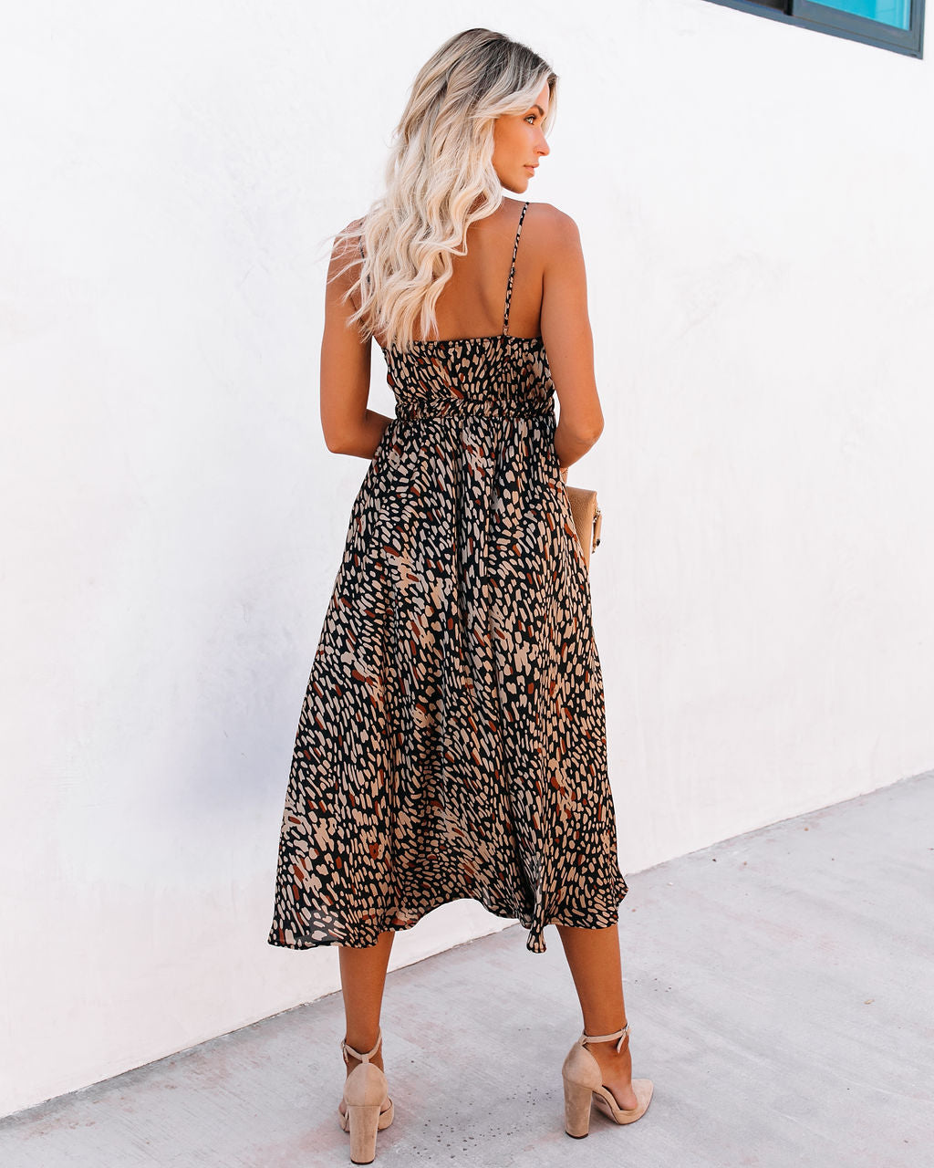 Taste Real Printed Cutout Midi Dress FINAL