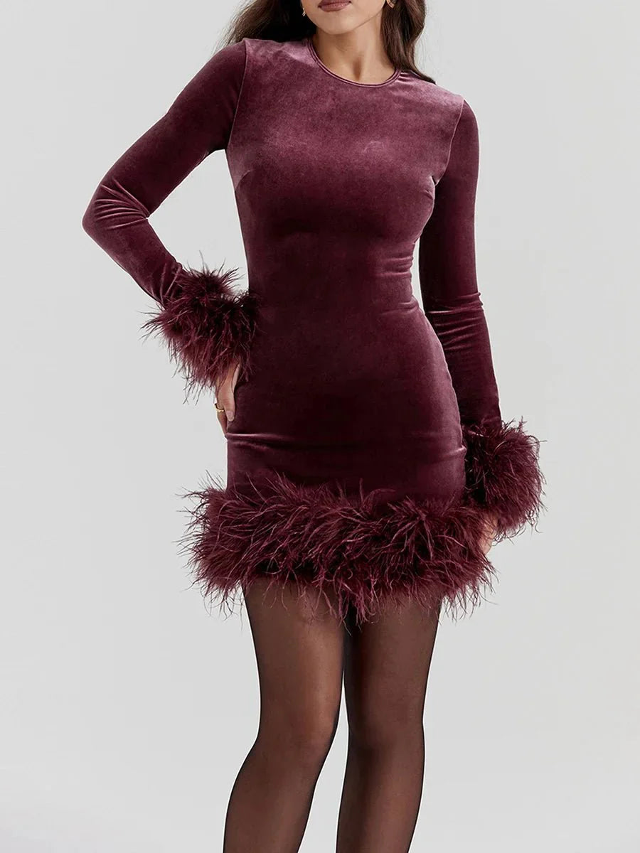 Long Ryleigh Sleeve Bodycon Mini Dress