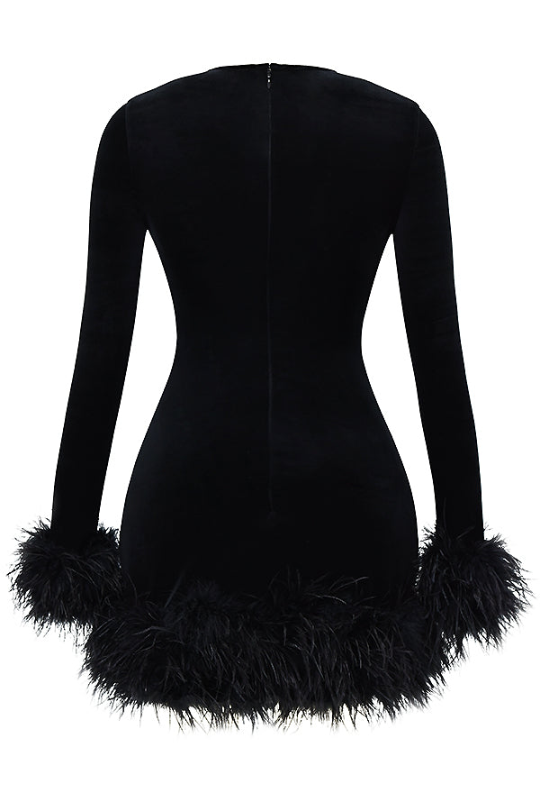 Boutique Lidia Women's Velvet Mini Dress Elevated Occasion Wear
