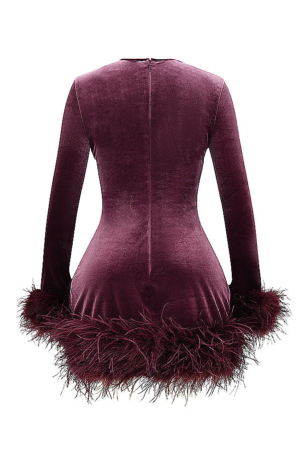 Boutique Lidia Women's Velvet Mini Dress Elevated Occasion Wear