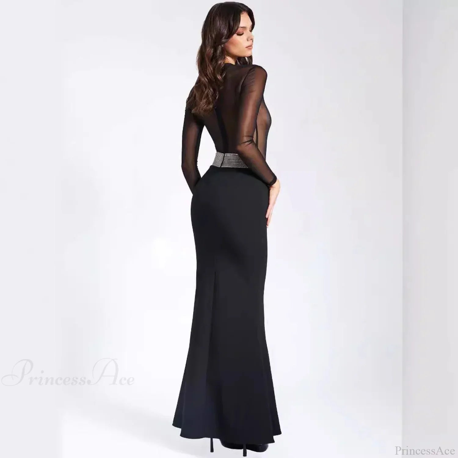 Chic Backless Rhinestone Party Dress Prom Dress