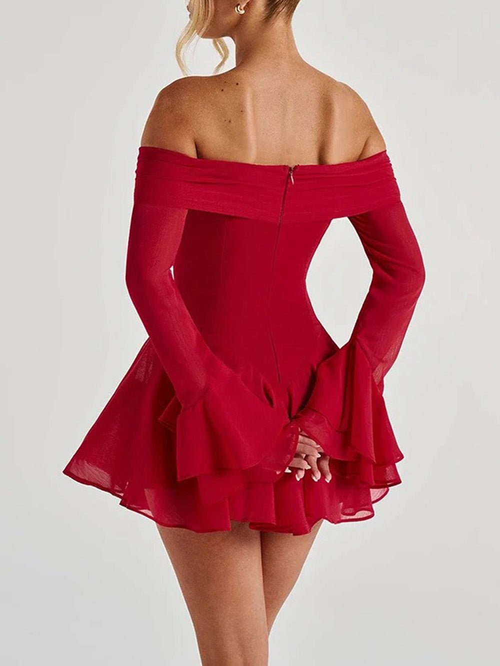 Off-Shoulder Sienna Flare Mini Dress