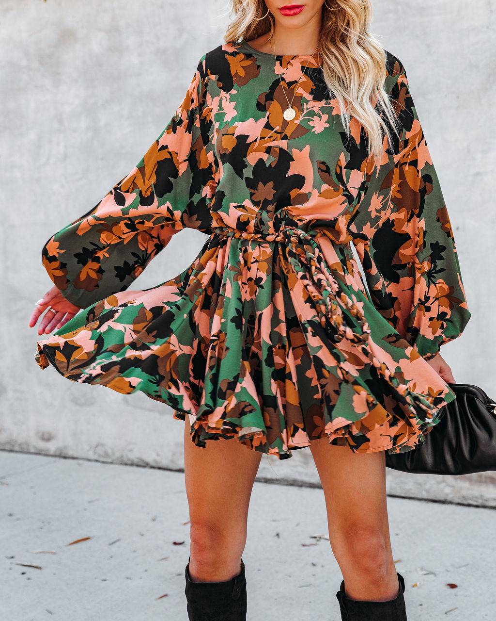 Simba Bloom Rope Tie Ruffle Dress