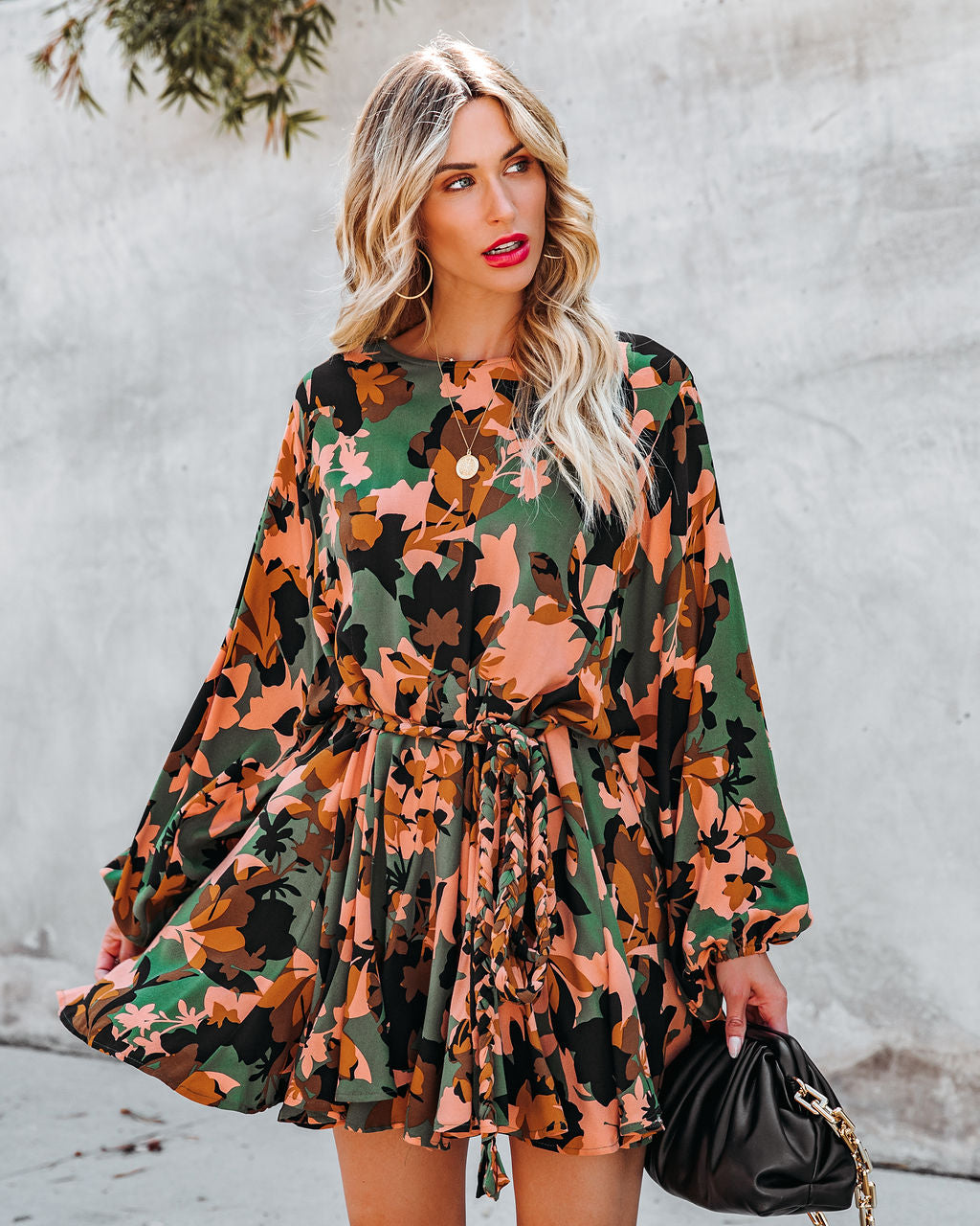 Simba Bloom Rope Tie Ruffle Dress