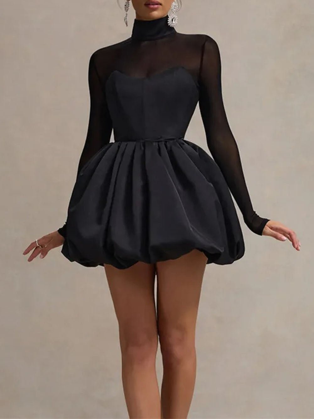Long Sloane Sleeve Mini Dress