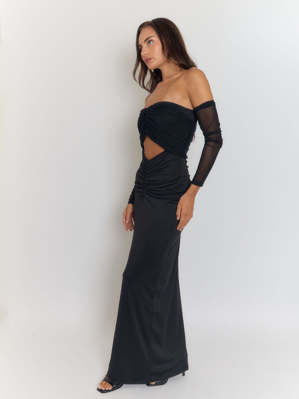 Sloane Off Shoulder Hollow Out Maxi Dress