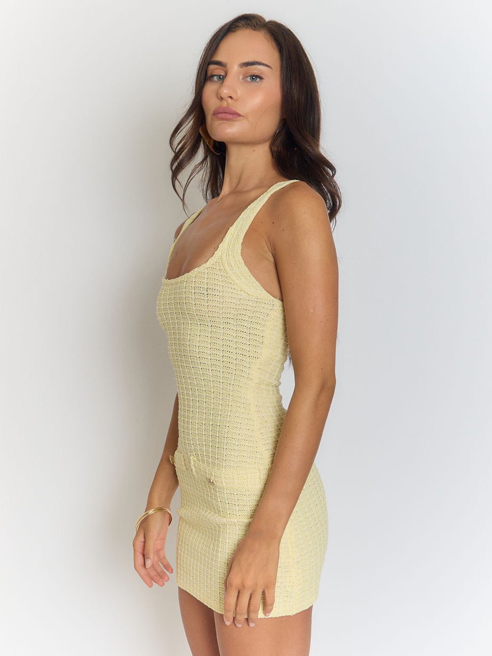 Knitted Sofia Backless Mini Dress