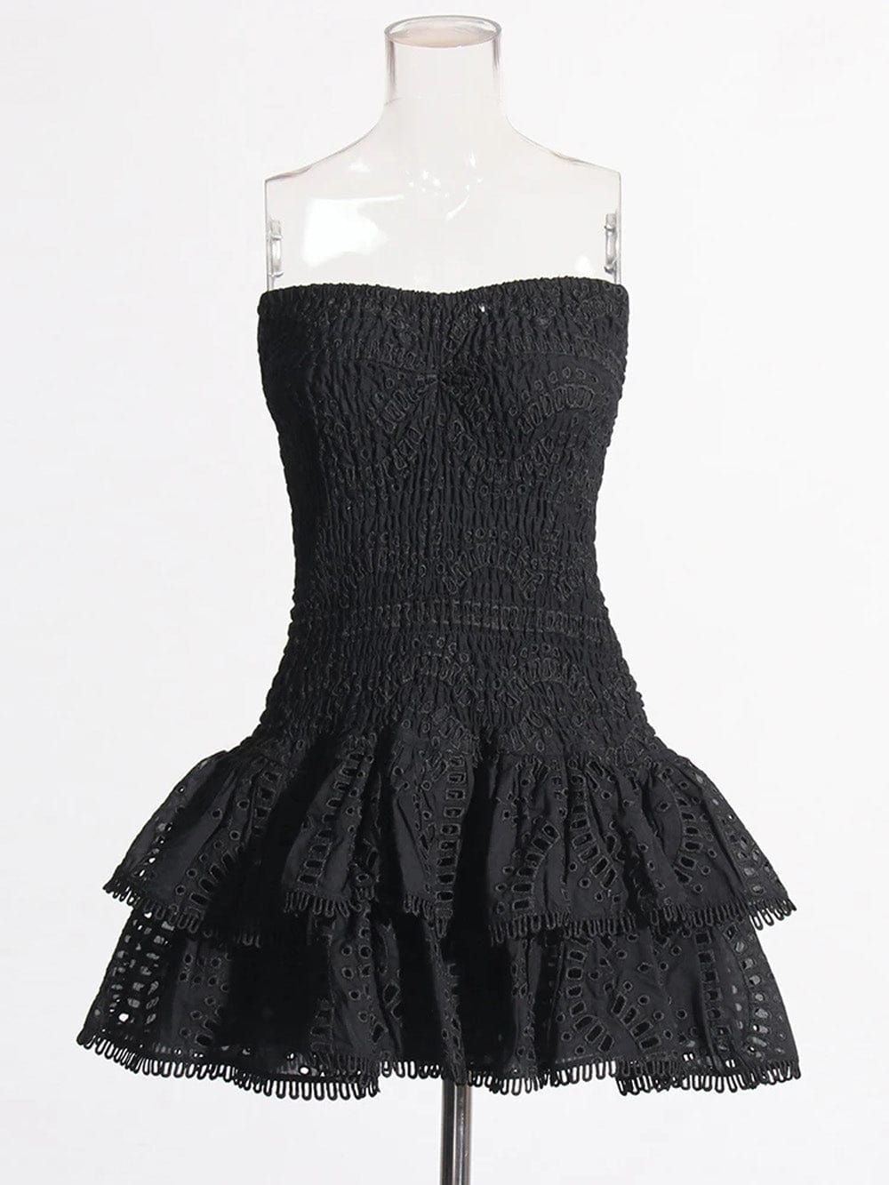 Sleeveless Sophia Spliced Ruffles Mini Dress