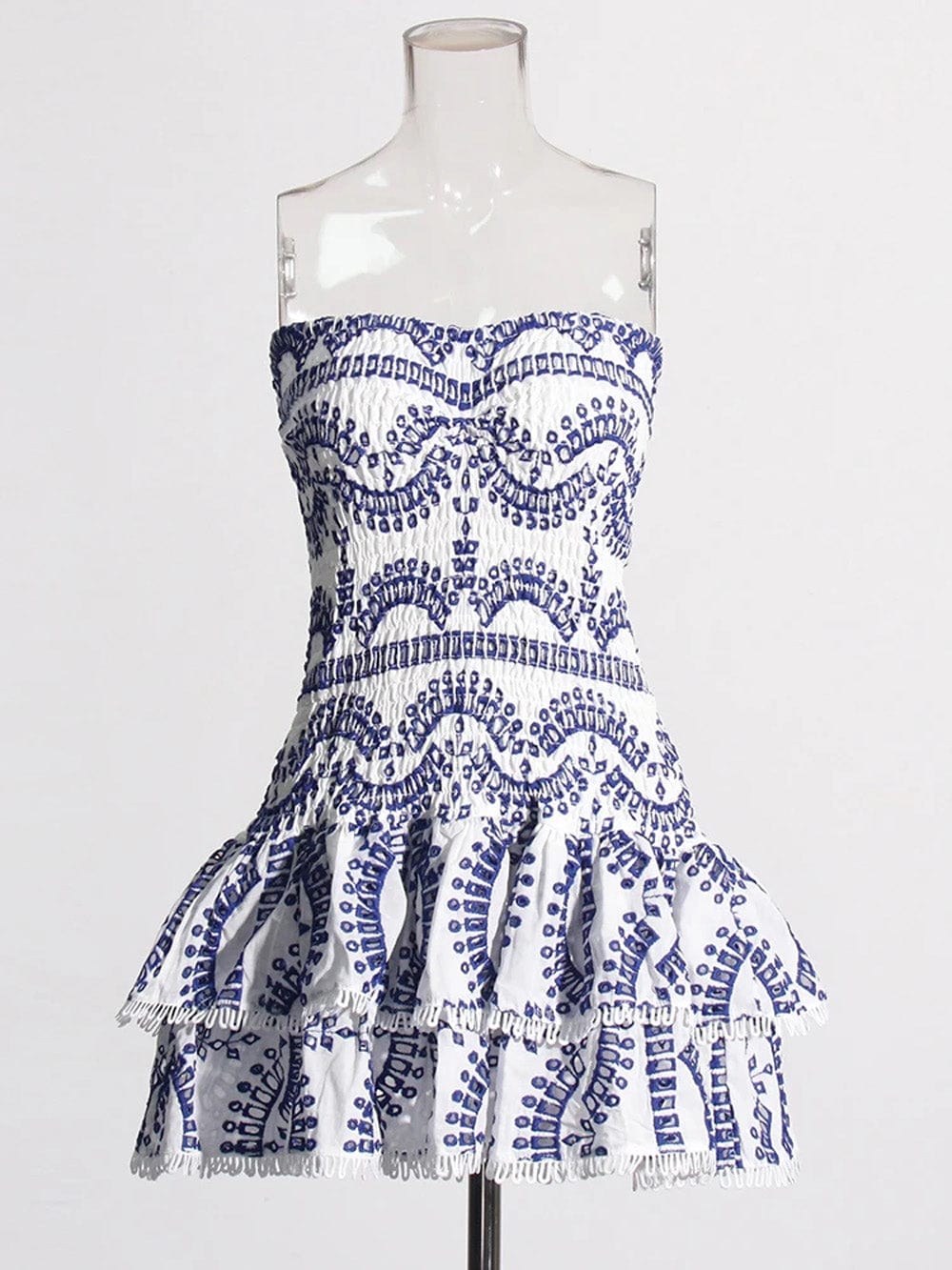 Sleeveless Sophia Spliced Ruffles Mini Dress