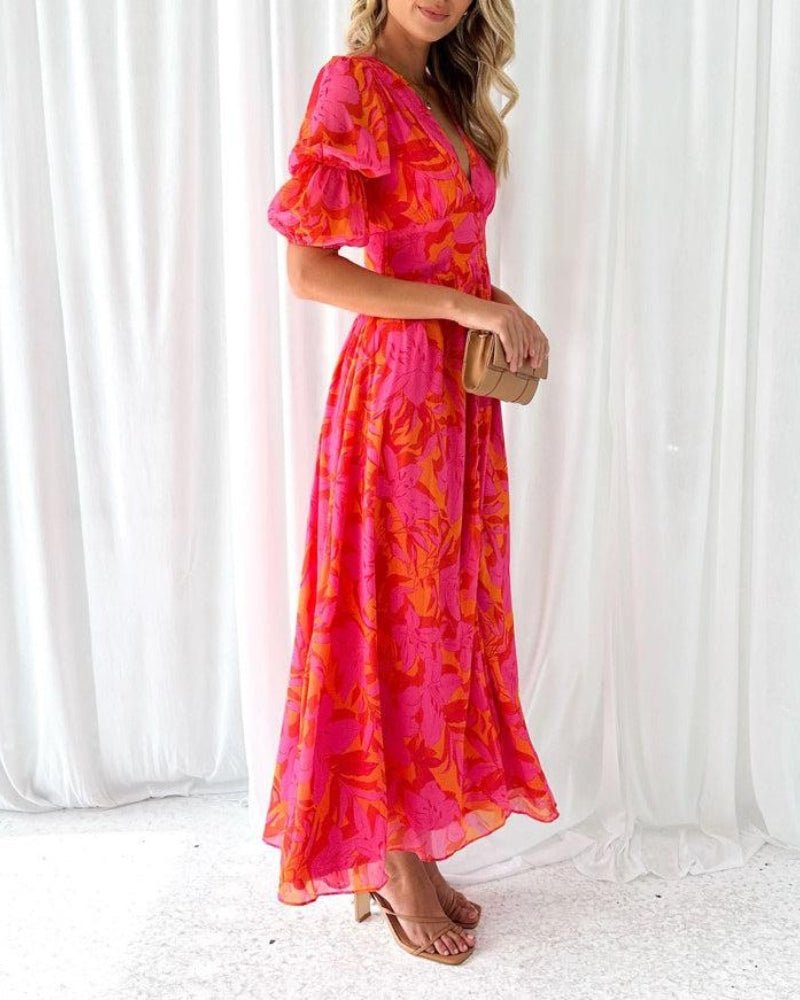 Tania Refined Maxi Dress in Rot-rosa for Women Smart Casual Outfit