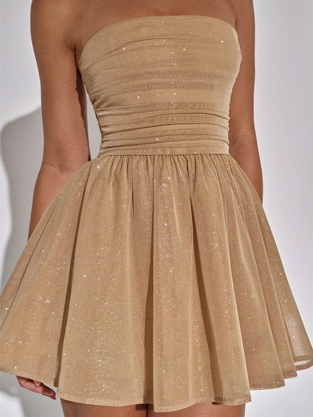Off Tahlia Shoulder Sequins Mini Dress