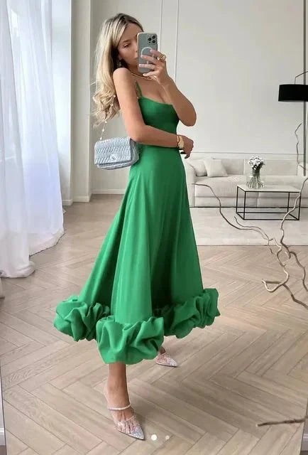 Xochitl Refined Maxi Dress with Ruffles for Women Versatile Daily Pick