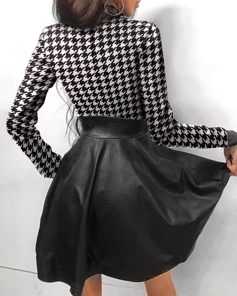 Exclusive Mariana Leather Mini Dress with Zip Fastening Designer Edit