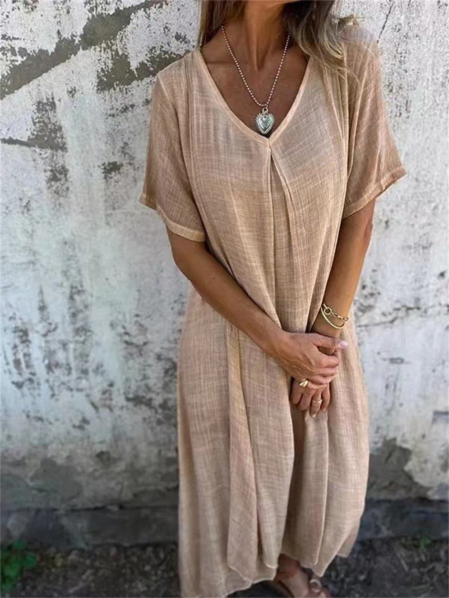Elevated Carmen Women's V Neck Midi Dress Occasion Wear