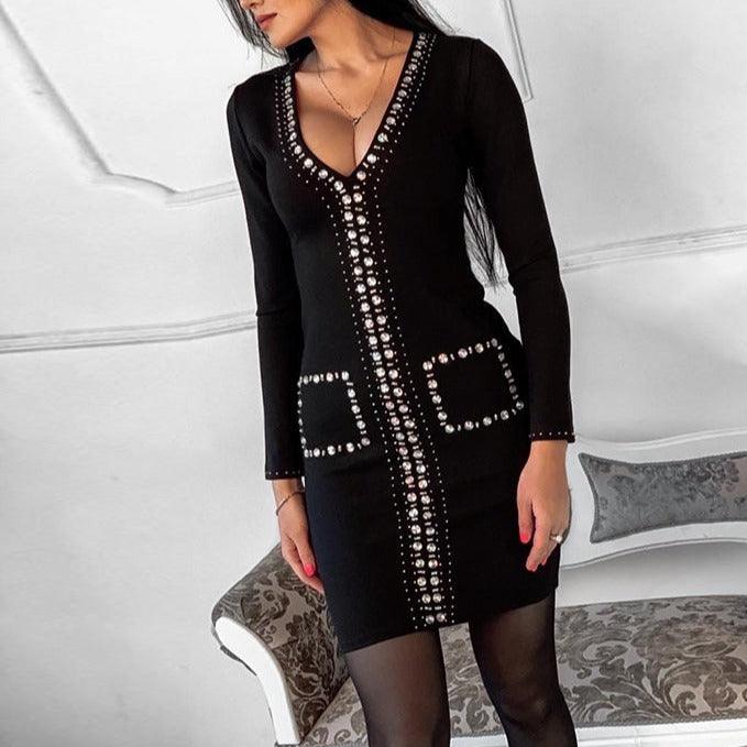 Embellished Zelia Long Sleeves Mini Dress